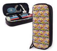 Trousse À Crayons Élégante Géométrique Noire Imitation Or Quatrefoil Trousse À Crayons Trousse À Maquillage Trousse Pour Étudiants, Bureau, Collège, Collège, Collège, Collège