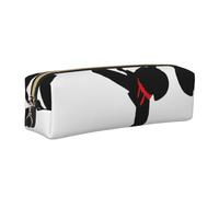 Trousse à crayons en cuir avec fermeture éclair - Motif de karaté Boy Vector - Avec ceinture changeante - Pour garçons et filles - Fournitures de rentrée scolaire, doré, Taille unique, Trousse de