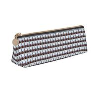 Trousse à crayons en cuir avec fermeture éclair pour garçons et filles Motif voiture Angleterre, blanc, Taille unique, Trousse de maquillage