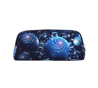 Trousse à crayons en cuir avec impression artistique spirituelle, élégante et pratique, idéale pour le bureau, l'école, doré, Taille unique, Trousse de maquillage