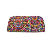 Trousse à crayons en cuir avec impression de grues en papier origami élégante et pratique pour les étudiants, parfaite pour le bureau et l'école, Argenté., Taille unique, Trousse de maquillage