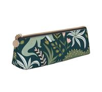 Trousse à crayons en cuir avec motif dinosaure mignon avec poche zippée métallique pour étudiant, bureau, collège, école, blanc, Taille unique, Ensemble cartable