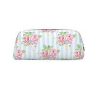 Trousse à crayons en cuir avec motif roses de jardin, trousse élégante et pratique pour étudiants, parfaite pour le bureau et l'école, doré, Taille unique, Trousse de maquillage