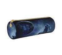 Trousse à crayons en cuir Galaxy Astronaute Papeterie Trousse à crayons Trousse de maquillage Portable Bureau Papeterie Sac pour adolescents filles adultes, Astronaute Space, Leather Pencil Case, Étui