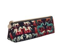 Trousse à crayons en cuir multifonction avec grande capacité de rangement pour divers types de chevaux
