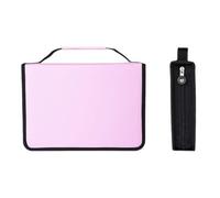 Trousse à Crayons en Cuir PU avec 150 Emplacements pour Usage Scolaire - Sac à Fermeture éclair de Grande capacité pour Organiser Les Crayons et Stylos (Pink)