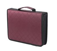 Trousse à Crayons en Cuir PU avec 150 Emplacements pour Usage Scolaire - Sac à Fermeture éclair de Grande capacité pour Organiser Les Crayons et Stylos (Rouge-Violet)