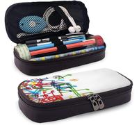 Trousse À Crayons En Cuir, Style Trippy Notes De Musique Avec Clé, Rythme, Tempo, Mélodie Et Harmonie, 19,8 X 11,4 X 3,8 Cm