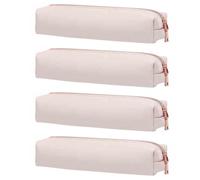 Trousse à crayons en cuir synthétique, 19,5 cm de long, trousse à crayons esthétique, design fin, organiseur de poche pour étudiants, bureau, collège, école, Noir , PK, étui à stylo