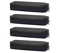 Trousse à crayons en cuir synthétique, 19,5 cm de long, trousse à crayons esthétique, design fin, organiseur de poche pour étudiants, bureau, collège, école, Noir , BK, étui à stylo