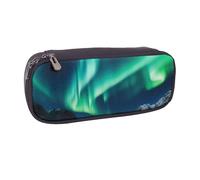 Trousse à crayons en cuir synthétique avec motif de pensées et de fleurs pour filles et garçons, Northern Lights, Taille unique, Cartable