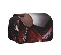 Trousse à crayons en forme de selle de cheval avec un chapeau de cowboy - Grande capacité - Avec 2 compartiments - Organiseur de papeterie