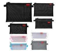 Trousse À Crayons En Maille 8 Pièces, TYFGRT, Trousse À Crayons Transparente Simple, Sac De Rangement Pour Fournitures De Papeterie, De Bureau Et D'Apprentissage