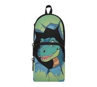 Trousse à crayons en nylon 3 compartiments pour enfants - Multifonction et esthétique - Motif dinosaure - Pour l'école secondaire