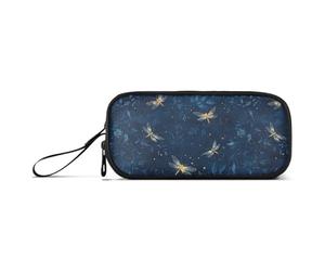 Trousse à crayons en nylon « A Few Lovely Fireflies Fly in Dark Sky » - Grande capacité - Pour adolescentes, filles - Pour l'école et les étudiantes