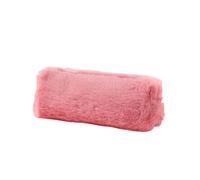 Trousse à crayons en peluche de grande capacité avec fermeture éclair - Organiseur de papeterie - Fournitures scolaires et de bureau - Kaki, rose profond, Fidèle à la description, comme description