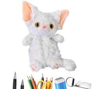 Trousse à Crayons en Peluche - Trousse à Crayons en Forme de Chat Boîte de Papeterie Scolaire pour 200 g Boîte de Papeterie de Chat Allemand de Style Frais de Haute qualité Trousse à Crayons S