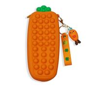 Trousse À Crayons En Silicone, Son Sac De Papeterie À Fossettes Simple, Bulle De Poussée Sensorielle Anti-Stress, Jouet À Presser