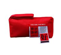 Trousse à crayons en tissu Oxford de grande capacité avec texte inspirant, sac de rangement double couche, Good Things Happen - Édition rouge, taille unique