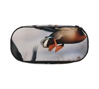 Trousse à crayons en tissu Oxford imprimé sur le thème de la plage tropicale avec un design spacieux pour l'école, le bureau, les voyages - Trousse multi-usage pour papeterie et maquillage, Canards