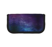 Trousse à crayons en toile avec motif univers avec étoiles et galaxie - Rangement organisé pour voyage et usage quotidien - Trousse de maquillage