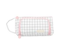 Trousse à crayons en toile de grande capacité, double couche, pochette à crayons pour étudiants, école, bureau, matériau en toile de qualité supérieure, motif à carreaux élégant (Chèque noir et blanc)