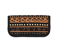 Trousse à crayons en toile imprimée avec ballon de football américain - Pour l'école, le bureau et les voyages, Chiffon de boue africain tribal, Taille unique, Cartable