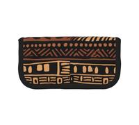 Trousse à crayons en toile imprimée avec ballon de football américain - Pour l'école, le bureau et les voyages, Tissu de boue africain tribal 1, Taille unique, Cartable