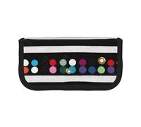 Trousse à crayons en toile imprimée de fleurs colorées hawaïennes, pour l'école, le bureau et les voyages, Paillettes arc-en-ciel à pois rayures noir et blanc 2, Taille unique, Cartable