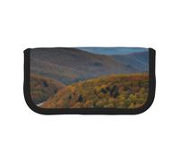 Trousse à crayons en toile imprimée de papillons colorés, pochette spacieuse pour l'école, le bureau et les voyages, Parkway Mountains, Taille unique, Cartable