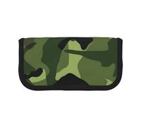 Trousse à crayons en toile imprimée de papillons colorés, pochette spacieuse pour l'école, le bureau et les voyages, vert camouflage, Taille unique, Cartable