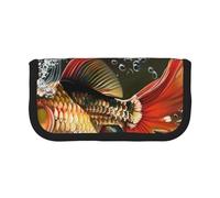 Trousse à crayons en toile imprimée Sunset at The Beach Bridge - Spacieuse pour l'école, le bureau et les voyages, Carthame de poisson volant., Taille unique, Cartable