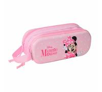 Trousse Ã crayons enfant Safta Disney Minnie 3D Rose 21x6x8 cm