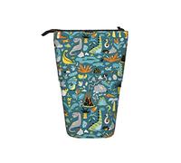 Trousse à Crayons enfantin Dinosaure forêt Boho Animal Stylo Support télescopique Papeterie Support de Rangement Pochette Fournitures Scolaires pour étudiant Artiste Bureau infirmière