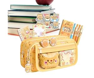 Trousse à Crayons esthétique Grande capacité de Rangement pour Fournitures | Trousse pour écoliers pour , filles, garçons, classe, maison, études, voyages, fêtes, rentrée des