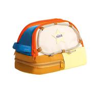 Trousse à crayons esthétique, trousse à crayons esthétique, grande capacité, motif étoilé, fermeture éclair robuste, fournitures scolaires portables pour étudiants, trousse de maquillage, café, Voir