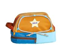 Trousse à crayons esthétique, trousse à crayons esthétique, grande capacité, motif étoilé, fermeture éclair robuste, fournitures scolaires portables pour étudiants, trousse de maquillage, bleu, Voir