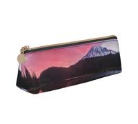 Trousse à crayons et trousse à maquillage en cuir PVC avec fermeture éclair pour l'école, le bureau, les voyages, Ombre sur le lac, One Size, Cartable