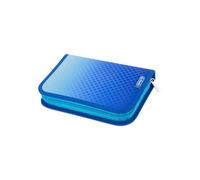 Trousse à Crayons Extensible Herlitz Dip Dye Bleu - 2 Fentes, avec 31 pièces, Organiseur, dégradé (14x20.3x3.5cm)
