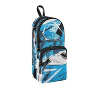 Trousse à crayons Fierce Shark de grande capacité avec compartiment pour étudiants, cartable, papeterie, marqueurs, école, bureau, travail, Requin féroce, Taille unique, Mallette