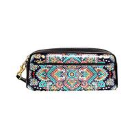 Trousse À Crayons Fleur De Mandala Vintage Sac Porte-Stylo Facile À Nettoyer Étui À Crayons Robuste Trousse De Crayon pour Collège Adulte Adolescent