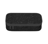 Trousse à crayons fonctionnelle à la mode avec impression scintillante - Pratique pour un usage quotidien - Rangement de maquillage et articles de toilette - Noir