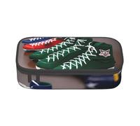 Trousse à crayons fonctionnelle tendance avec imprimé de lacets de football américain, pratique pour un usage quotidien, rangement de maquillage, articles de toilette