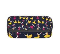 Trousse à crayons fonctionnelle tendance pour salle de bal de danse - Petit motif imprimé - Pratique - Utilisation quotidienne - Rangement de maquillage et articles de toilette
