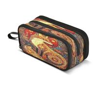 Trousse à crayons Fox Golden Magic Mystery - Grande capacité - 3 compartiments - Pour garçons et filles