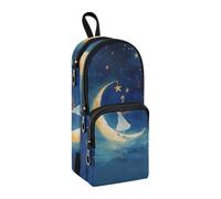 Trousse à crayons « Girls on The Moon » - Grande capacité - Avec compartiment - En forme de cartable - Pour l'école, le bureau, le travail, Girls on the Moon, Taille unique, Mallette
