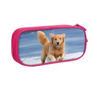 Trousse à crayons Golden Retriever, chiens, chiots, animaux domestiques, grande capacité avec compartiments zippés, trousse à crayons, trousse de papeterie, organiseur pour garçons, filles, étudiants