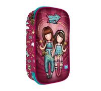 Trousse à crayons Gorjuss Fireworks rouge grenat (45 pièces)