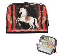 Trousse à crayons grande capacité 21,1 x 15 cm Cheval royal Rubyblack