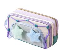 Trousse à crayons - Grande capacité - 8 compartiments pour règle, gomme, marqueur et notes adhésives, support de fournitures scolaires pour étudiants, enseignants, collèges, maternelles, voyages